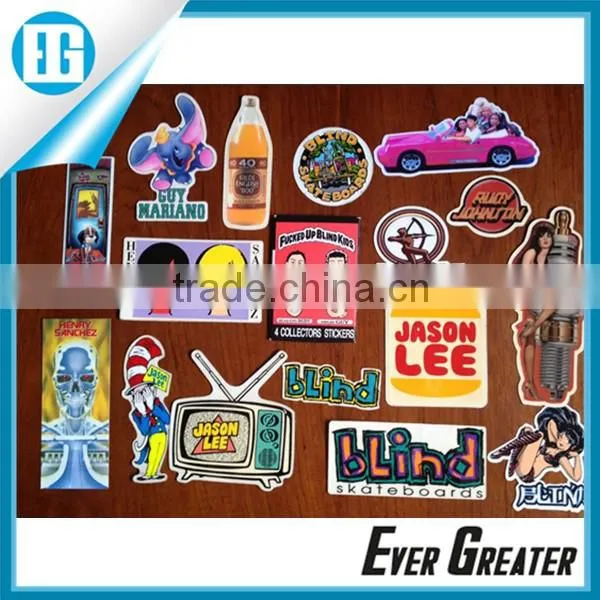 Custom clear vinyl sticker skateboard decals sticker design clear stickers branded sticker