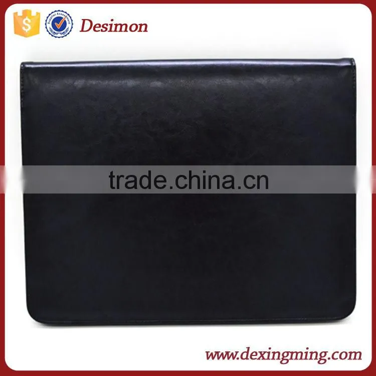 Custom pu Leather Bottom Bag Magnetic Button leather Laptop Sleeve