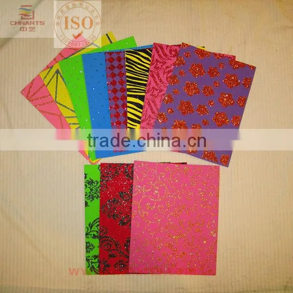 full color glitter craft paper