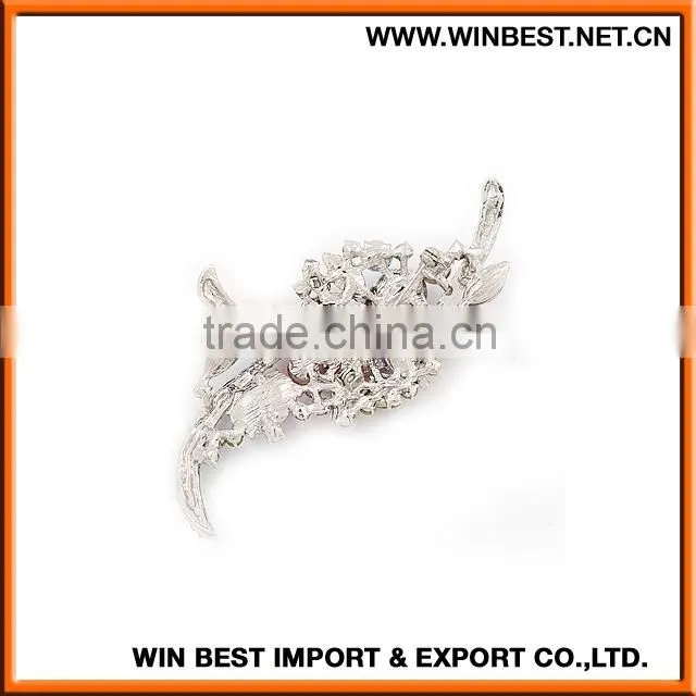 China new design popular rhinestone wedding brooch for dress, rhinestone brooch pin,hair brooches jewelry