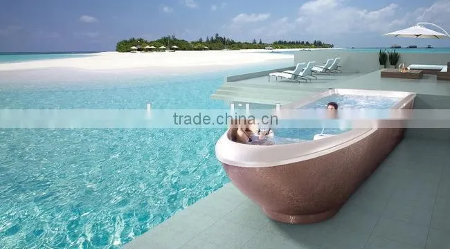 modern round outdoor spa WS-S07M with swim and massage