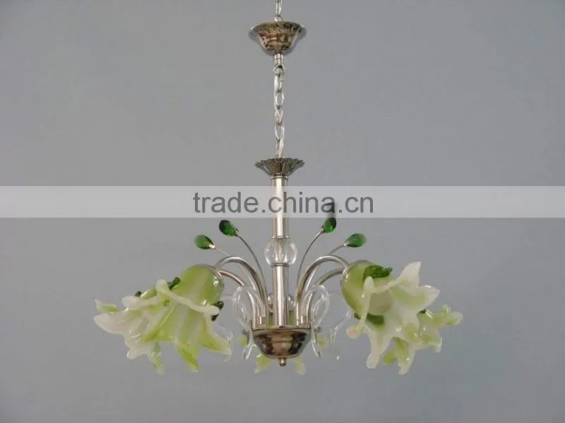 Green Retro Vintage Home Decor Flower Chandelier with China Export Factory