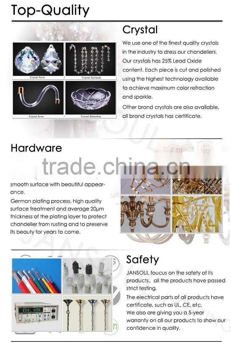 JANSOUL 2016 most popular drop modern wider chandelier indoor lighting crystal custom made pendants