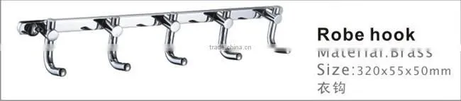 Bathroom accessories/kitchen furniture Decorative Chrome wall Robe Hook (5 hooks) coat hooks