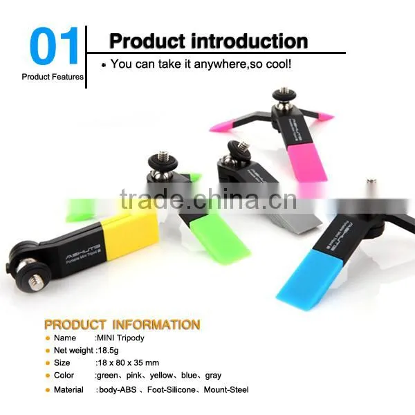 2015 Hot Selling Products, Portable Mini Camera Tripod, Tripod Holder for Cell Phone
