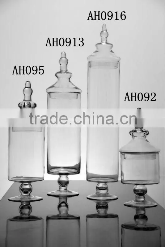 Clear Cylinder Apothecary Candy Glass Jar