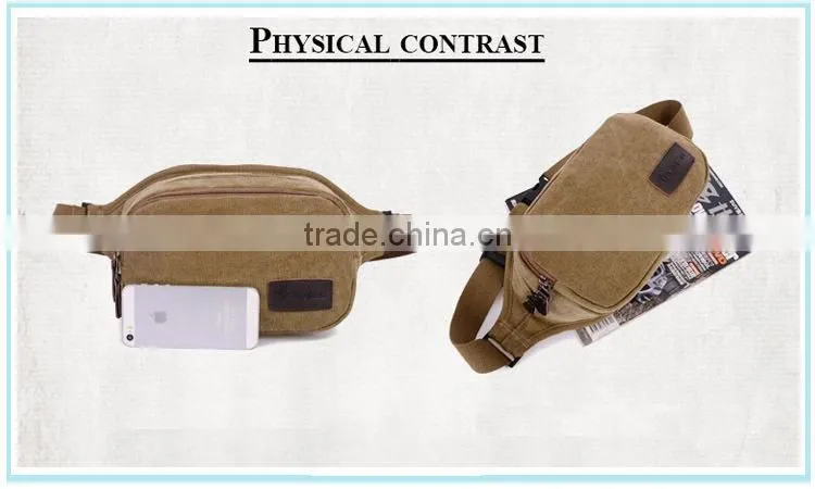 top quality round canvas military bag bags elegant waist bag