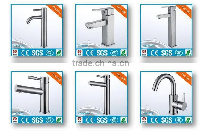 single handle ceramic valve 304ss double way faucets design