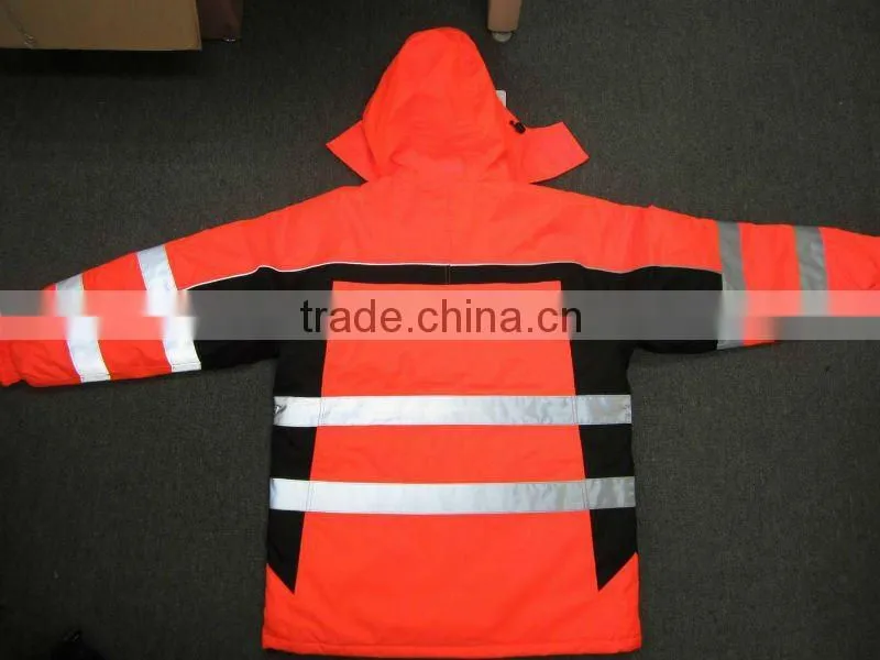 EN471 High Visibility Winter Parka for men