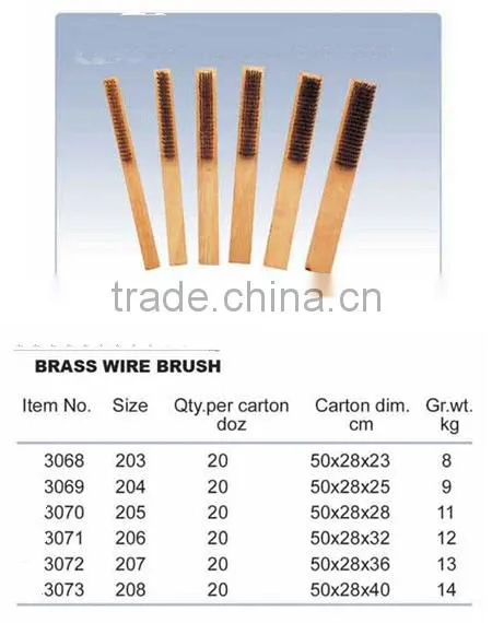 wooden handle brass brush chimney brass wire brush