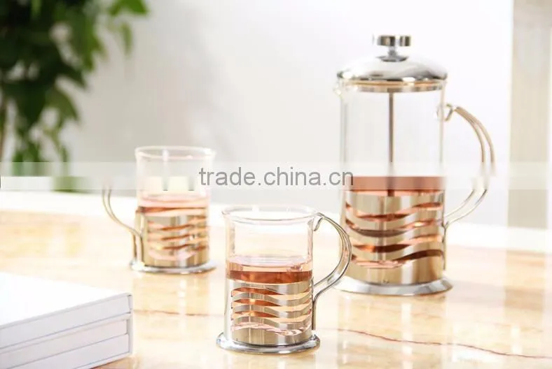 Unique French Coffee Press Golden Metal Type French Coffee Maker Press