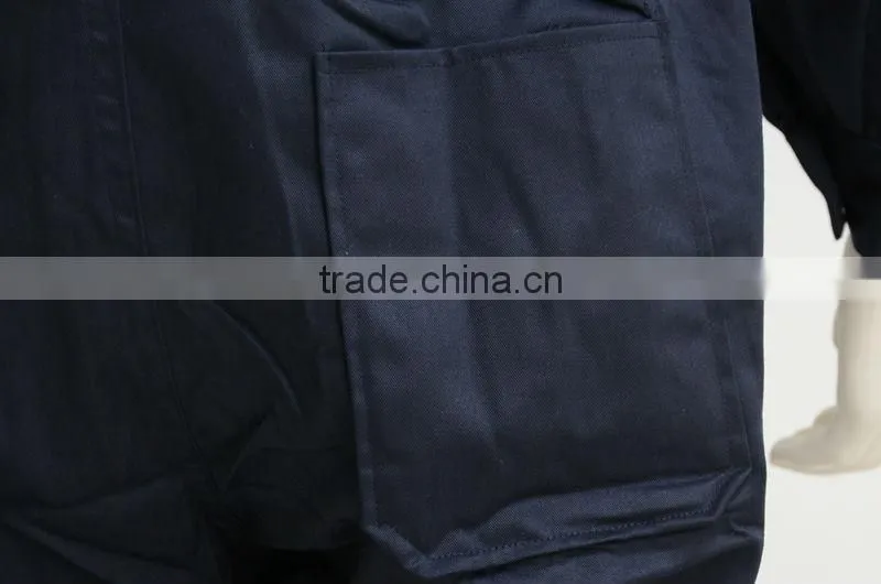 Wholesale smocked clothing boiler suits poly cotton mix fabrics anti-static rip stop safety men's industrial work coverall