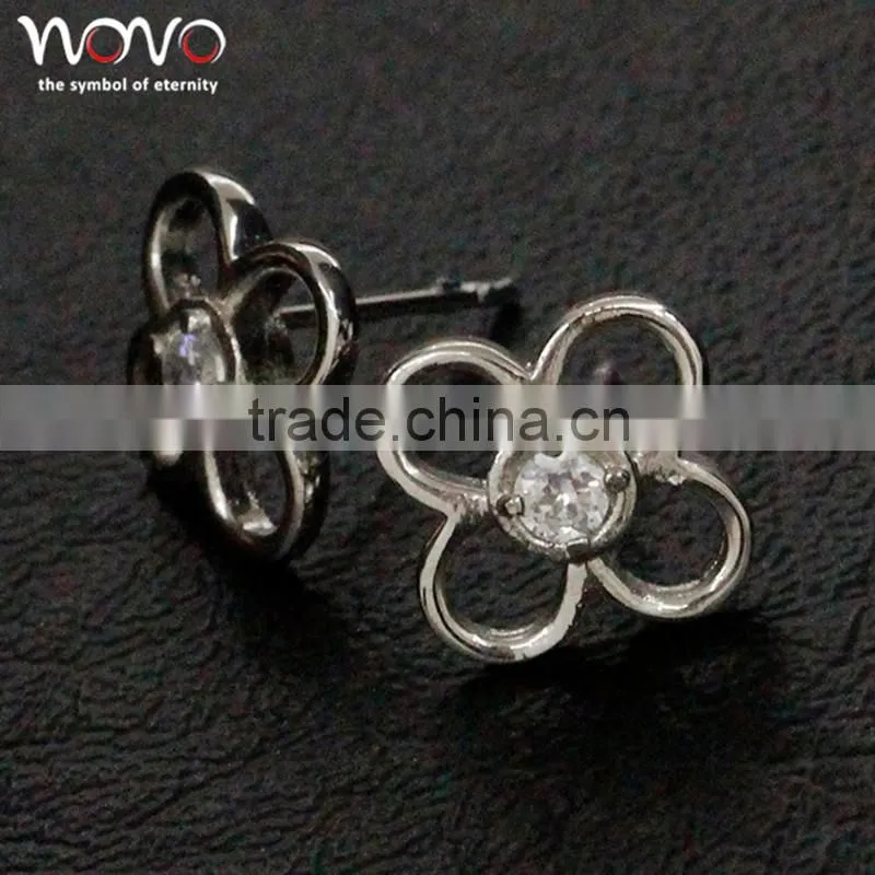 Rhodium plating brass earring fashion jewelry earring