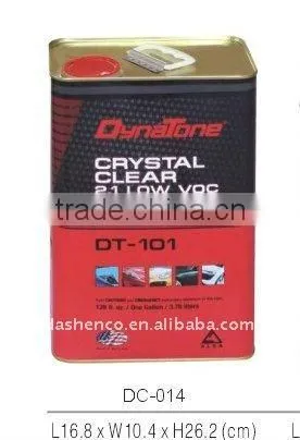 4L rectangular paint can with plastic handle