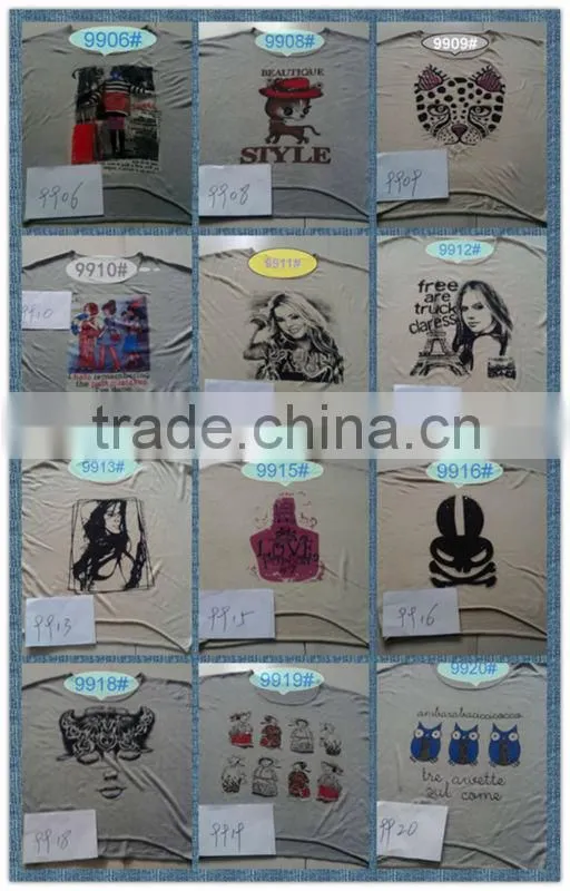 Printing sweet starts and hot drilling technology of women sweater 9963#