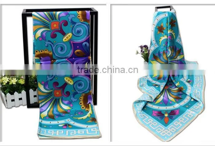 100% silk square scarf for women; twill; 14mm;