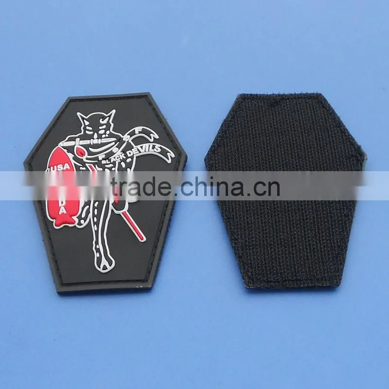 Custom glow in the dark patch/patch label/pvc patch