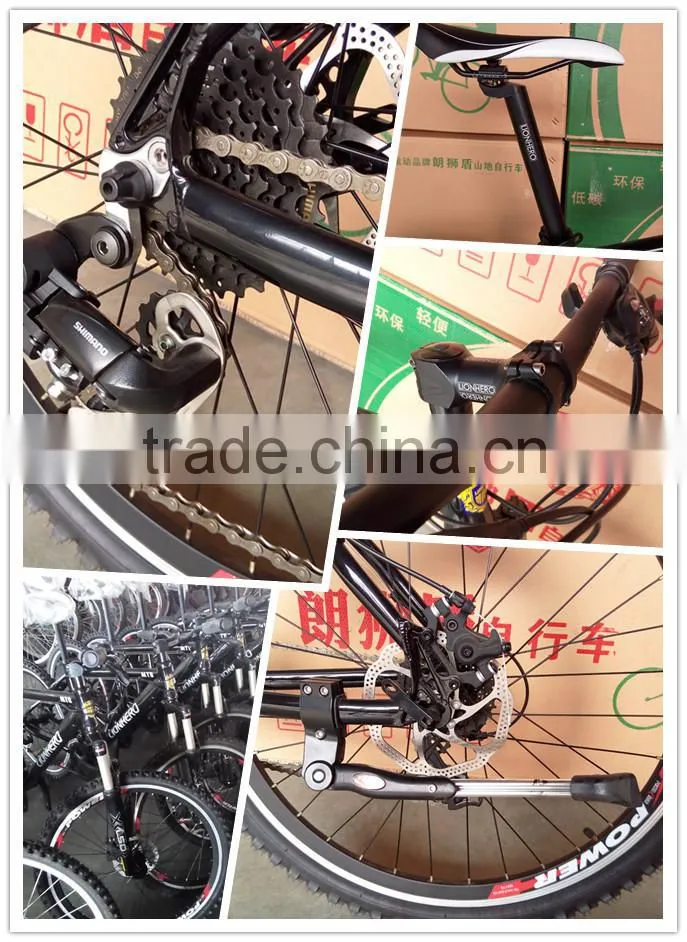 26 inch aluminum alloy black mountain bike