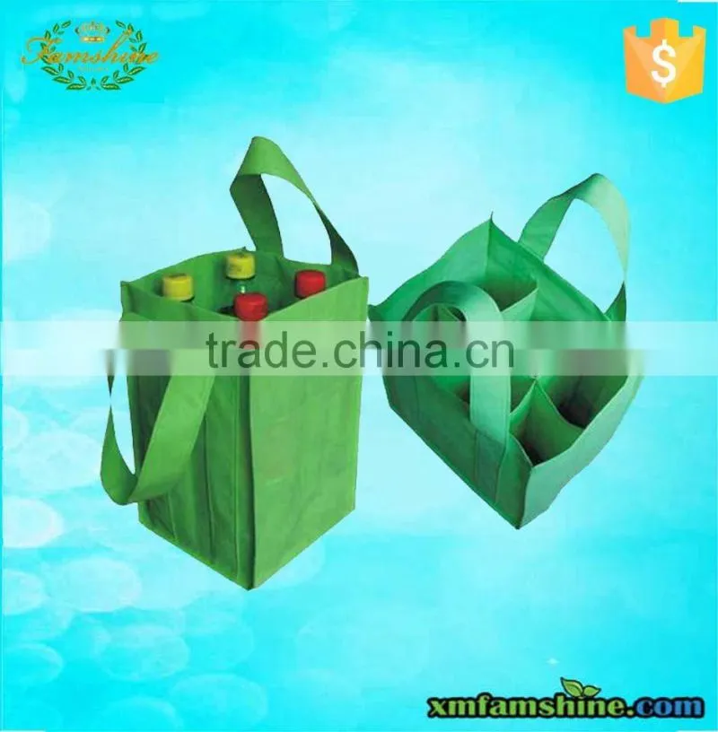 wholesale promotion 6 bottle nonwoven wine bag