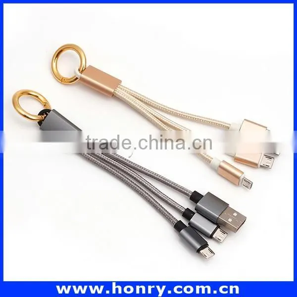Free sample 3 in 1 multi cable for iphone 4 5 micro usb cable Wholesale
