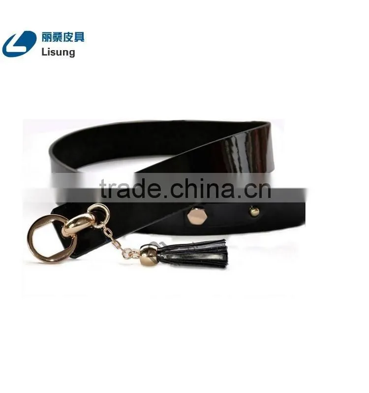 Fashion Studs Genuine Leather Women Waist Belt With Tassel