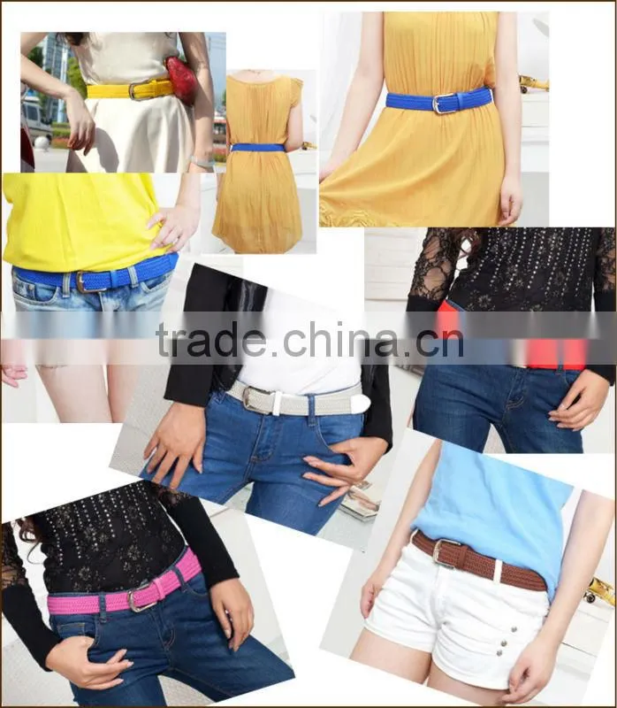 jeans cotton belt,elastic belts for jeans,braided elastic belt