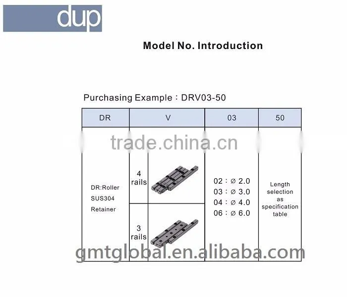 new dup DRD crossed roller slide with linear guideway slider guide rail