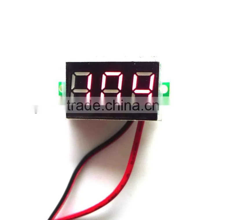 0.36" 2 wires mini Digital LED Car Truck Voltmeter 12v 4.5-30V Voltage Panel Meter