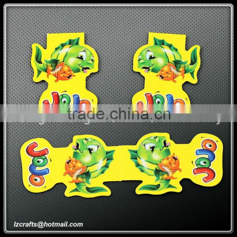 2014 paper magnetic bookmark/Hot promotional magnetic folding paper bookmark