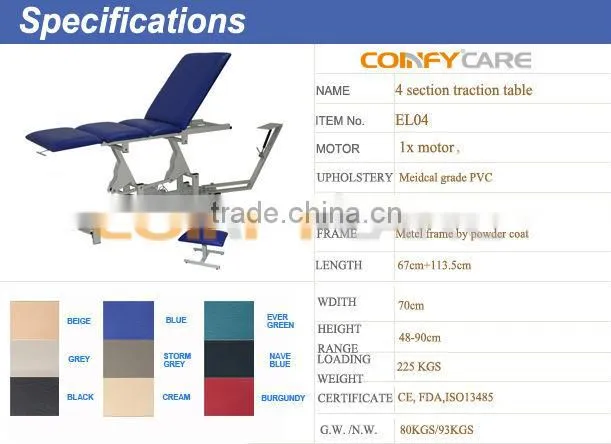 Coinfy EL04 physiotherapy electric table