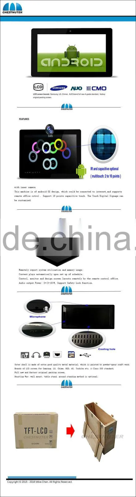 Low price 55 inch Touch screen open frame monitor for Supermarket shopping digital signage kiosk