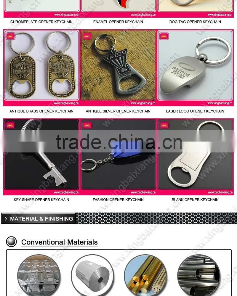 Painting horse head bottle opener keychain with ring
