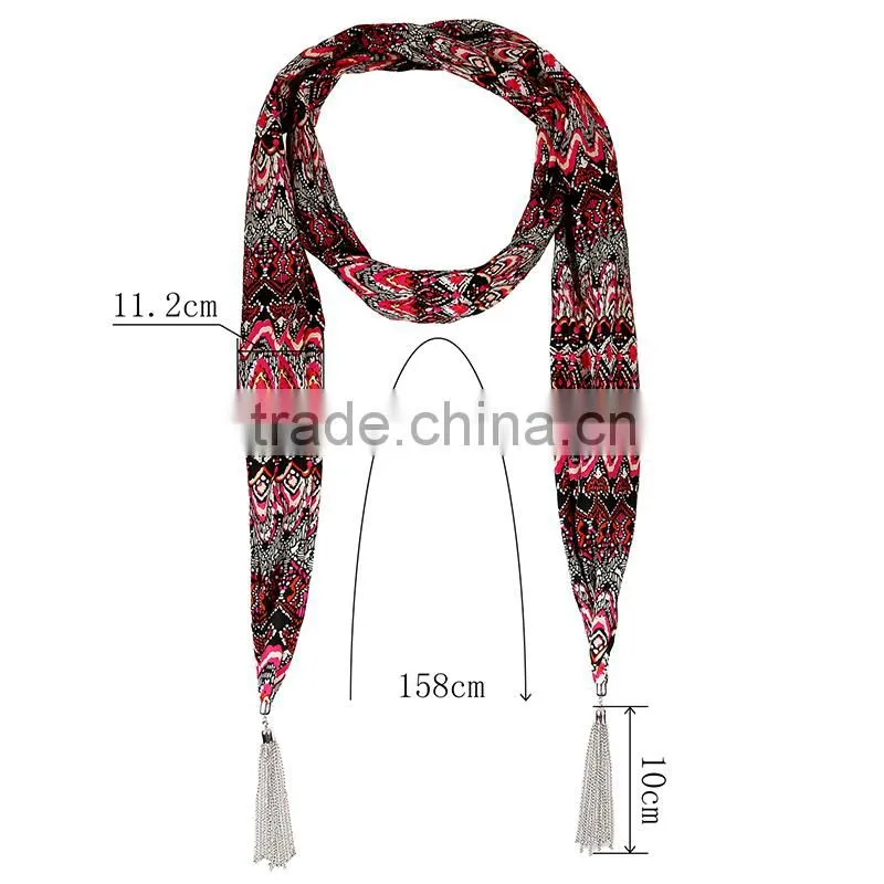 Fashion Women lady retro Bohemian soft frayed scarf