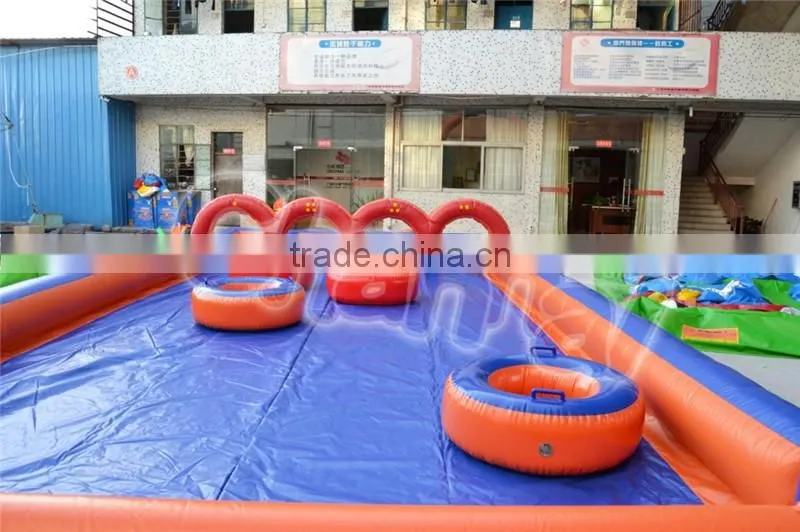 Commercial inflatable surf board playground game for sale, inflatable track slip