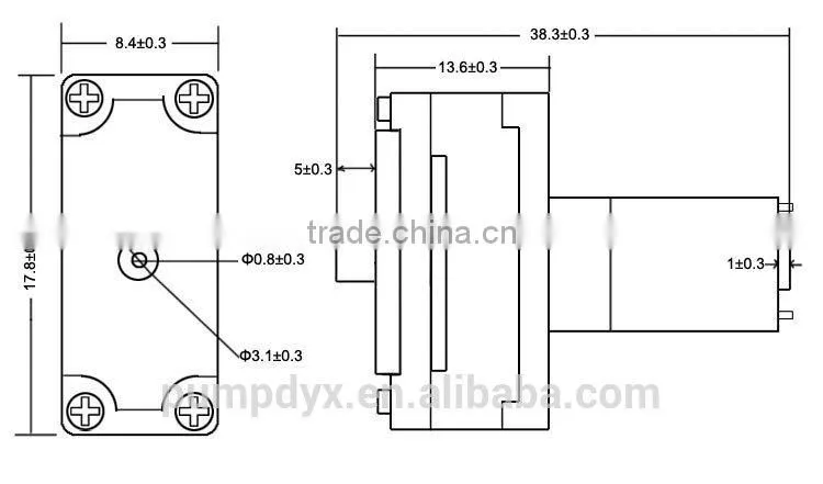 3v/6v diaphragm air pump for finger cuff