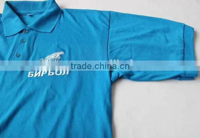 short sleeve 100% cotton t shirt with embroidered logo,men's polo