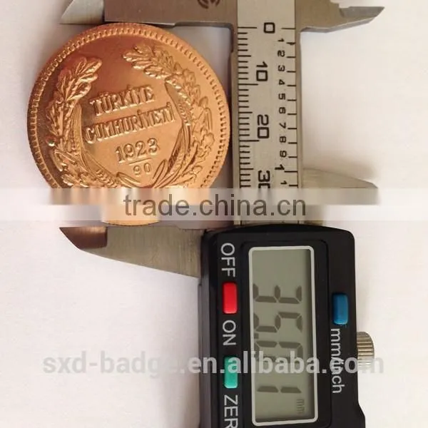 .999 fine gold folk art style gold coin/high imitation 22karat souvenir use gold coin in stock