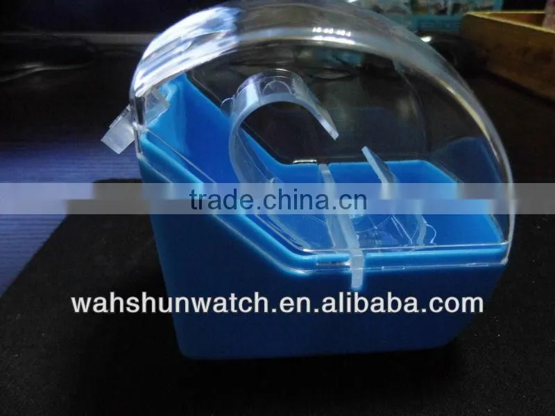 2013 custom colors single display transparent plastic box for watch