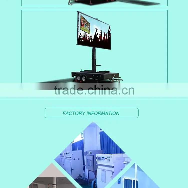 2016 Cheap custom outdoor mobile trailer led sign
