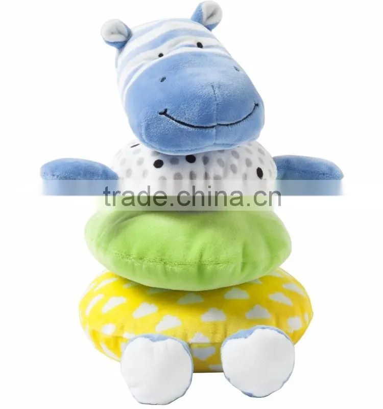 St plush hippopotamus pillow soft material difficult deformation