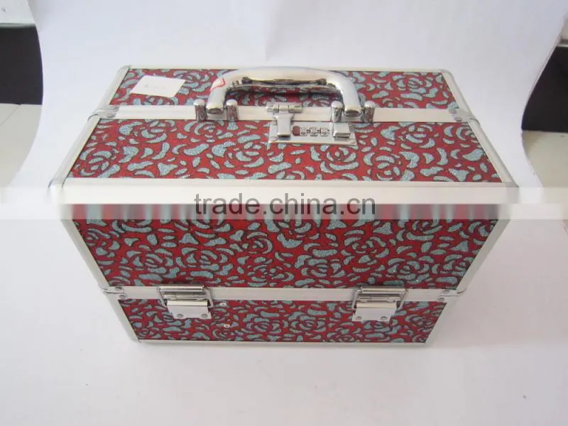 Colorful cheap portable professional aluminum cosmetic display case