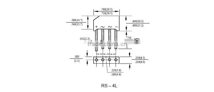 Original Bridge Rectifier KBL401 50V 4A in Stock