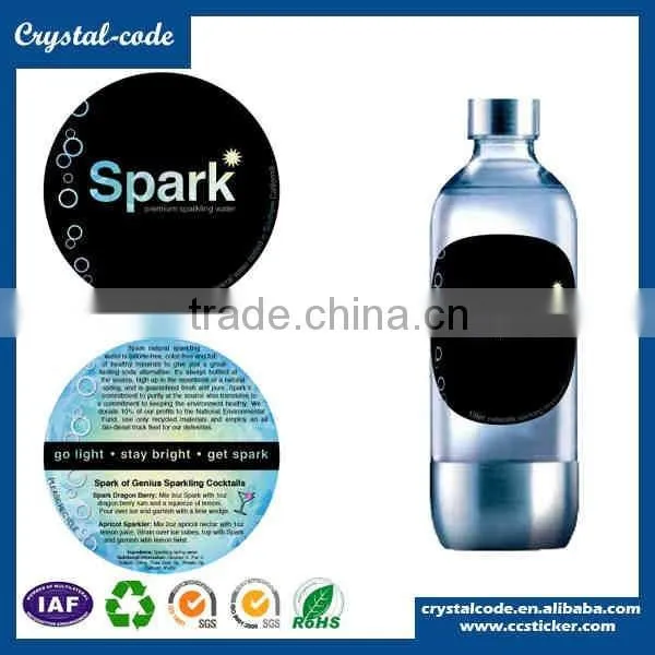 Customized personalized blank promotional waterproof water bottle label