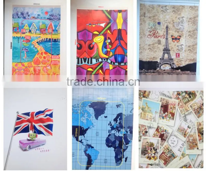 printed shinny film ABS+PC zipper luggage