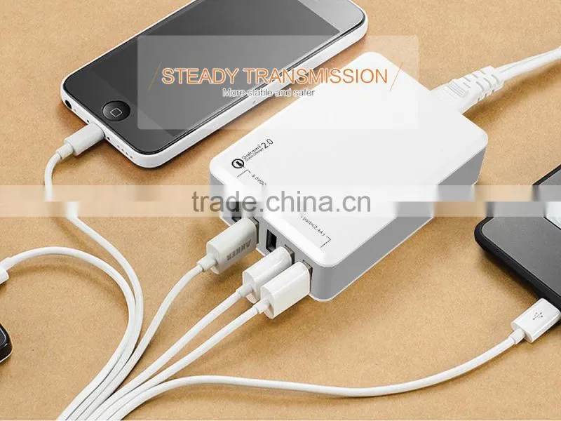 Qualcomm QC2.0 6 Ports tablet charger 40W 8A USB Charger adpater multiple usb travel charger