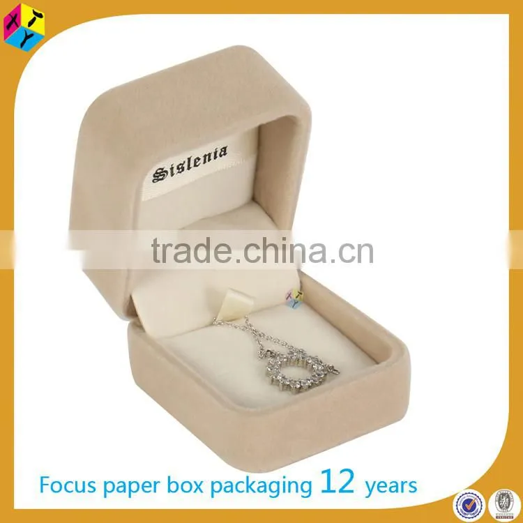 Elegant high end paper packaging jewelry box velvet