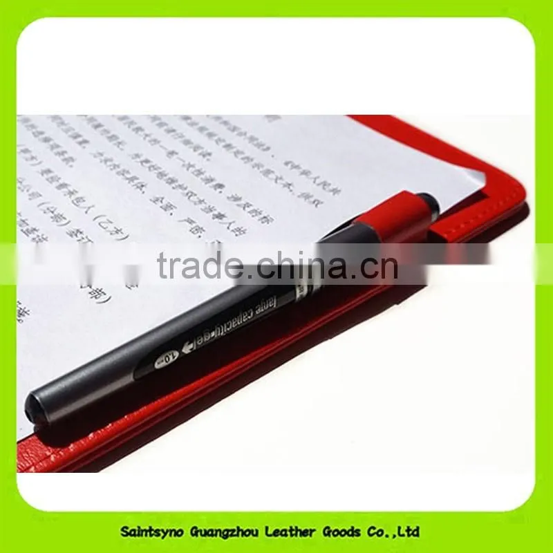 Embossing Conference A4 Document foldable leather expandable file folder