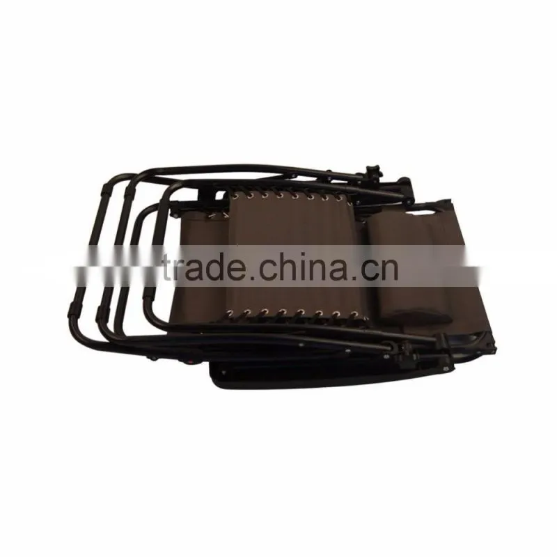 Brown Folding Reclining Pool Sun Deck Chair With Canopy And Table