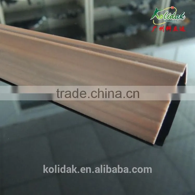 V shape PVC wood grain profile plastic extrusions