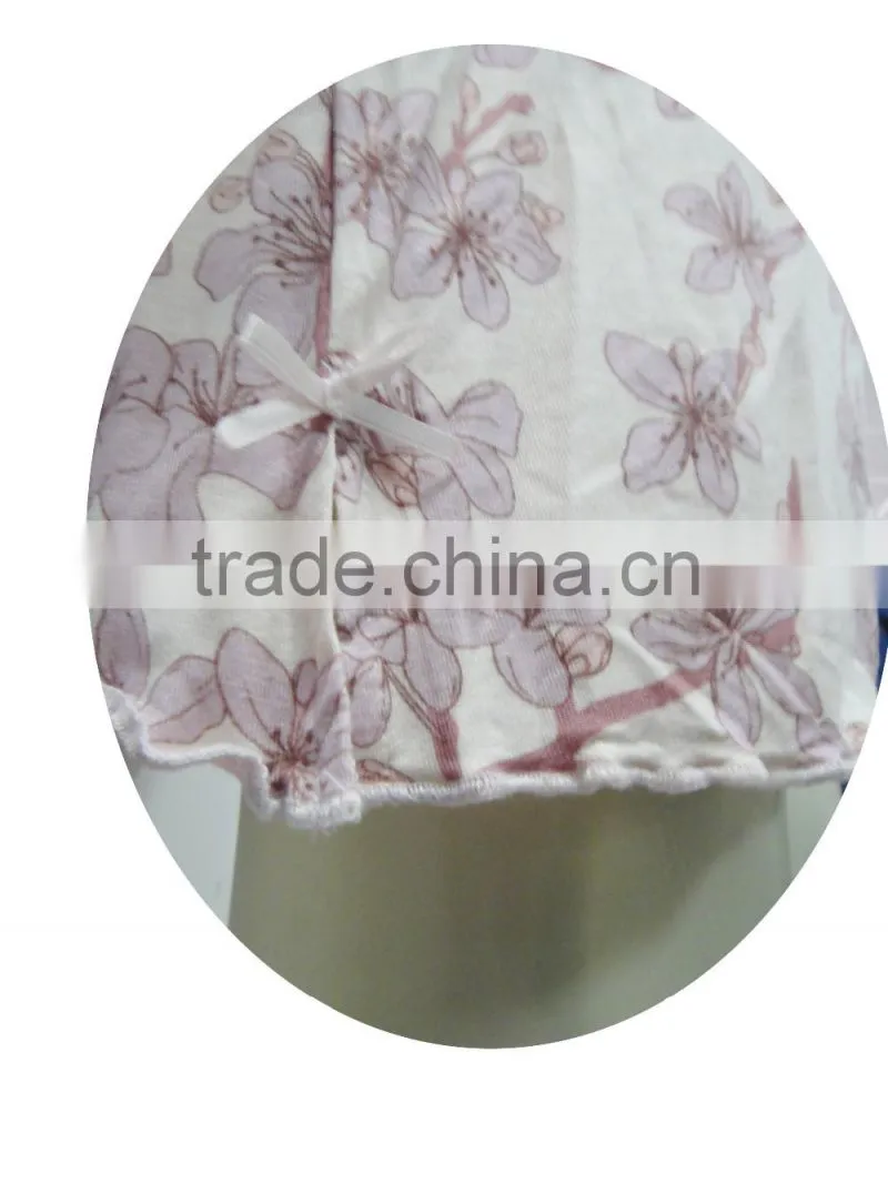 pink floral printed pajama long top